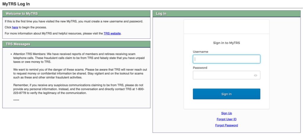 trs retirement Illinois calculator