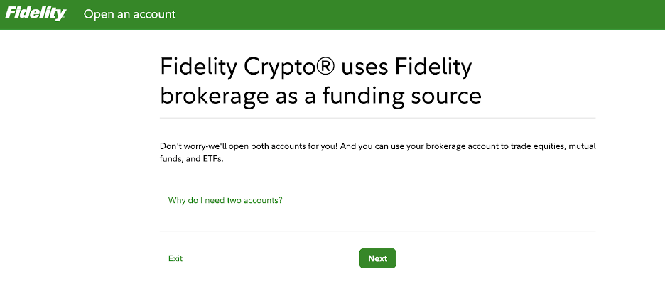 Open Fidelity Brokerage and Crypto® Account